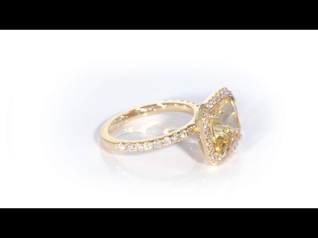 Oh My Christine Jewelry- Radiant Cut Yellow Citrine Ring