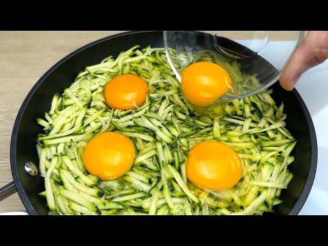 Grate the zucchini and add the eggs! It's simply delicious! 3 zucchini recipes! # 273