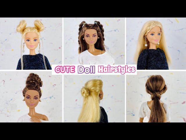 6 CUTE Barbie Hairstyles!! #3