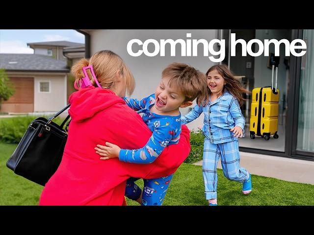 Kids' Reaction to Mom Coming Home! *emotional*