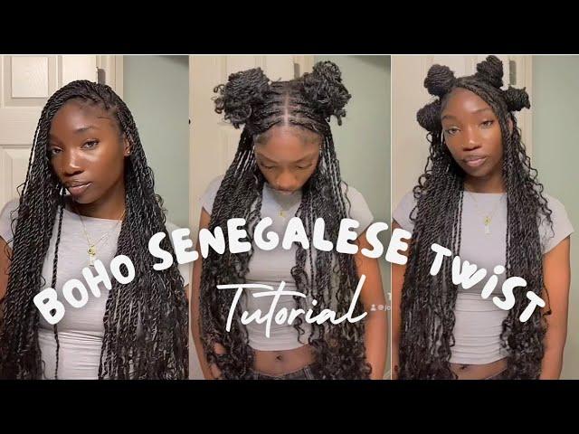 How to do the boho Senegalese twist on yourself | EASY STEP BY STEP TUTORIAL| Detailed‼️