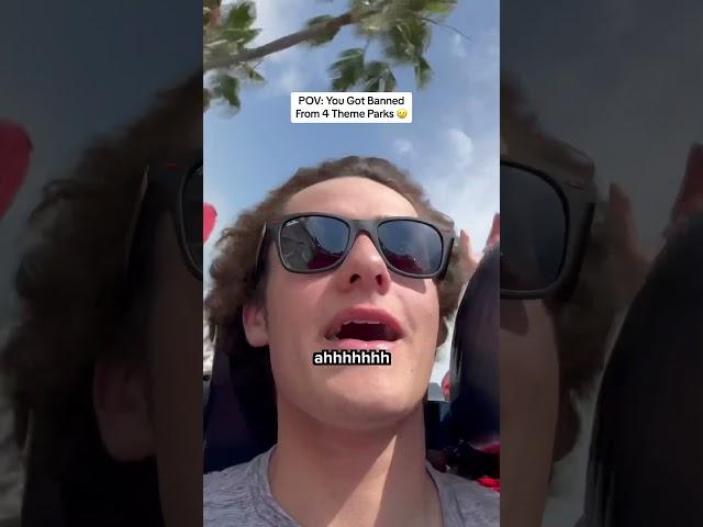 POV: You Got Banned From 4 Theme Parks and am Depressed About it… #Funny #Rollercoaster #Shorts