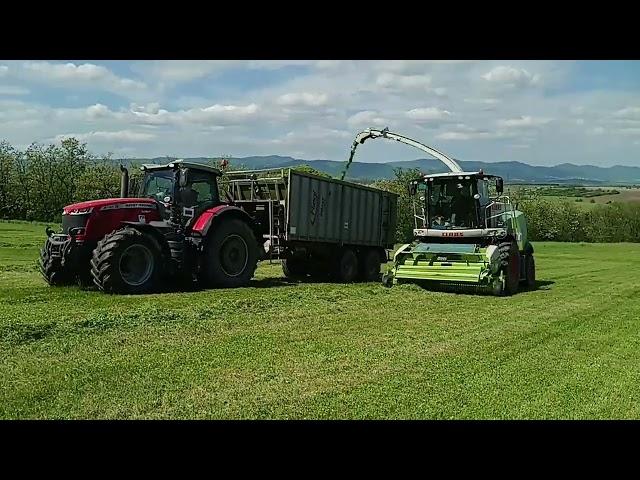 Senaže 2024 tráva CLAAS AXION 960,NEW HOLLAND T6 180, CLAAS JAGUAR 940 3.časť