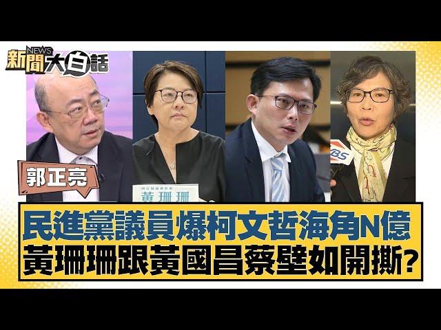 民進黨議員爆柯文哲海角N億 黃珊珊跟黃國昌蔡壁如開撕？ 【新聞大白話】 20240913-8