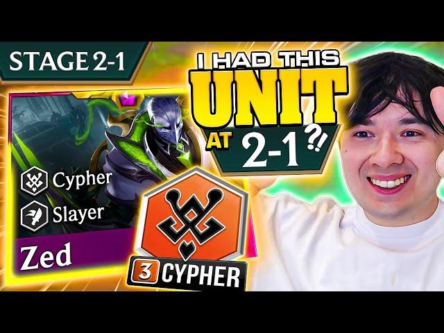 I Started This Game With Cypher AND A ZED At 2-1?! I Set 14 TFT