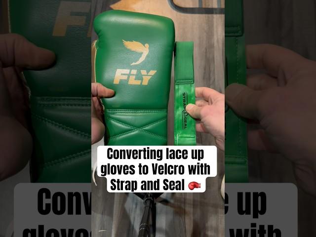 Converting Lace Up Boxing Gloves into velcro with Strap and Seal. Various colours & only £19.99 