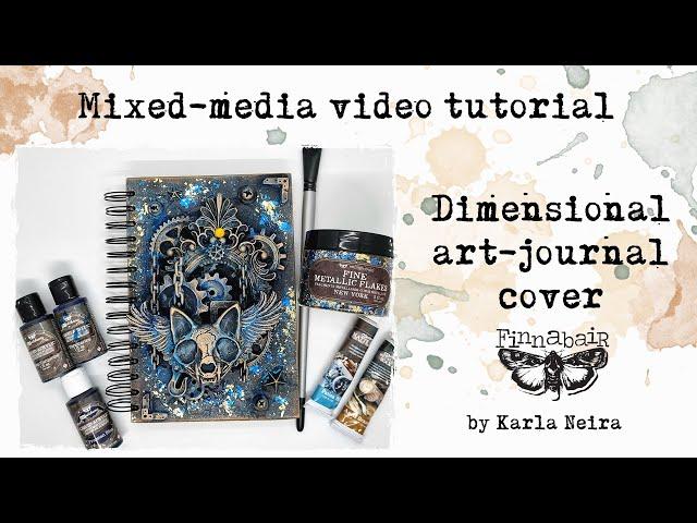 Mixed-Media dimensional Art Journal Cover by @kndetallesconestilo591