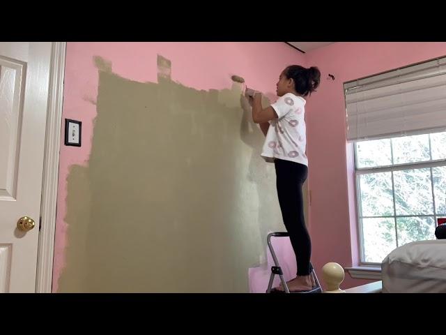 How to paint bedroom from pink color to avocado color new trend