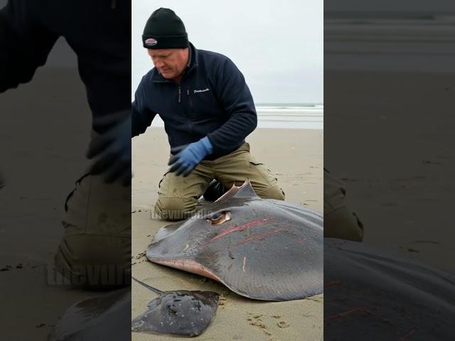 Marine Biologists Come Together To Rescue Stingray Family In Need! #wildlife #rescue #animals