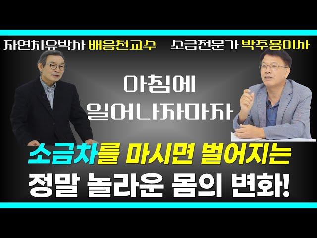 아침에 일어나자 마자 소금차를 마시면 벌어지는 놀라운 몸의 변화/ 왜 싱겁게 먹으면 병에 시달릴까? / 치매 예방에도 좋은 소금/ 소금전문가 박주용이사 with 자연치유 배응천교수