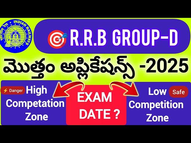 ||RRB GROUP-D Total Forms Fill Up 2025||Safe Zone||Expected Exam Date 2025||