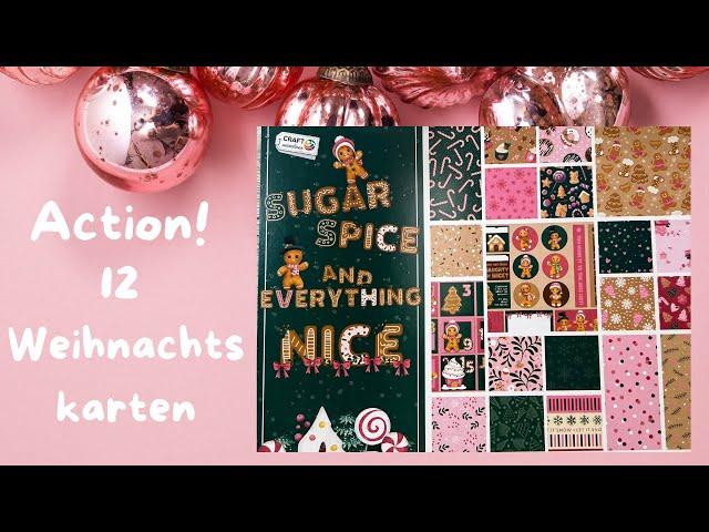 ACTION! 12 Weihnachtskarten ein Block - Sugar Spice and everything nice - Craft Sensations