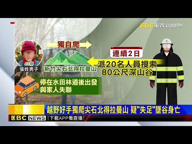 越野好手獨爬尖石北得拉曼山 疑「失足」墜谷身亡@newsebc