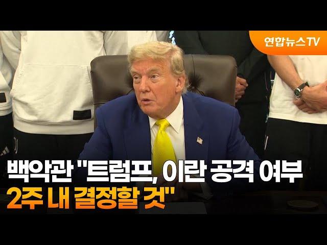백악관 "트럼프, 이란 공격 여부 2주 내 결정할 것"  / 연합뉴스TV (YonhapnewsTV)