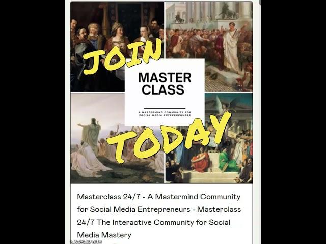 Masterclass 24/7 - FREE 7 Day Trial  - Sneak Peak Inside Masterclass 247