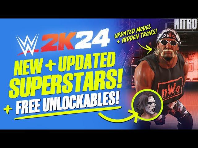 WWE 2K24: 20 New & Updated Superstars, Updated Models, New Attires, Championships, Creations & More!