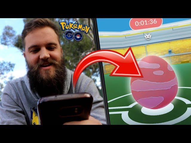 MY FIRST RAID BOSS! (NEW POKEMON GO GYM RAIDS GAMEPLAY)