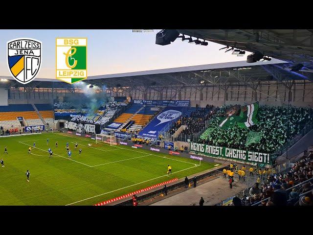 FC Carl Zeiss Jena vs Chemie Leipzig 5:0 • Stadionatmosphäre (Pyroshow) | Ost-Klassiker 2024/25