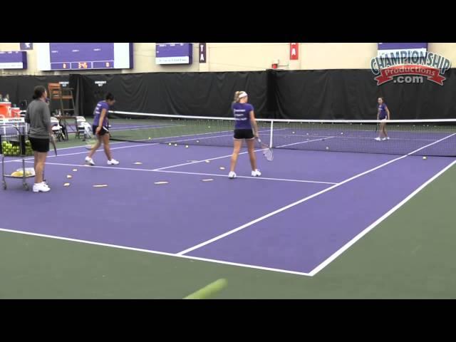 All Access Northwestern Women's Tennis Practice with Claire Pollard  - Clip 1