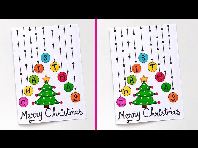  Christmas Greeting Card  | Easy & Simple Christmas Card Idea | How to Make Easy Christmas Card