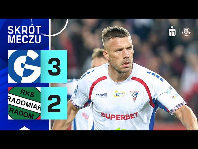 Górnik - Radomiak | SKRÓT | Podolski wieńczy dzieło! 5 goli w Zabrzu! | Ekstraklasa | 21. kolejka