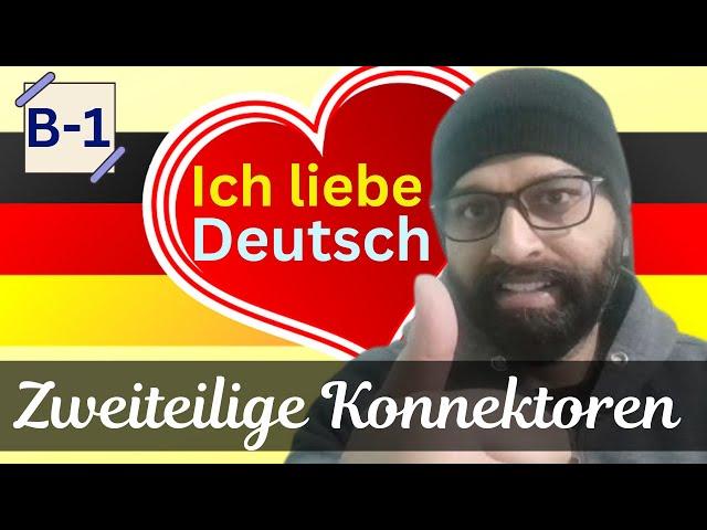 Improve Your German : Speak like a PRO daily  | Zweiteilige Konnektoren  | German B1 Course 