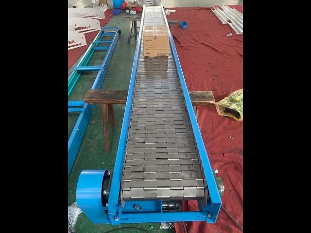 Maxsen slat steel chain conveyor testing