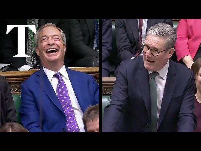 Starmer jokes about Farage's 'rare appearance' in UK during PMQs