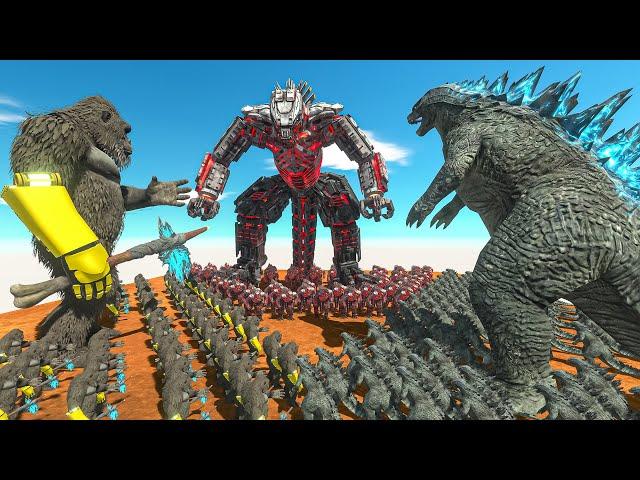 Growing Mechagodzilla VS Godzilla 2014 x Kong Gauntlet - Animal Revolt Battle Simulator