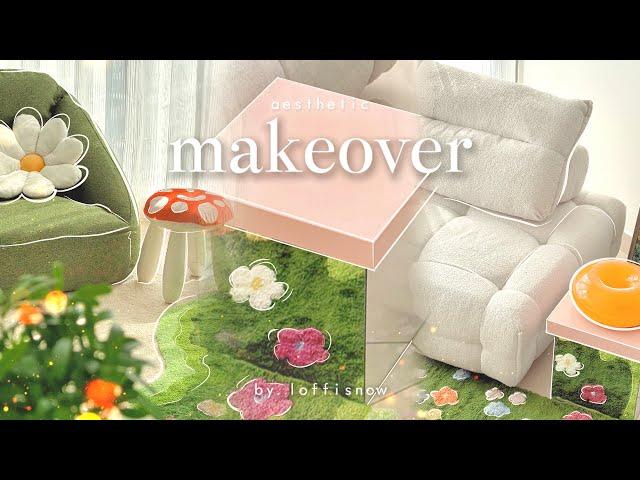 aesthetic room makeover  simple & cozy   ISFP’s living room ️ | ikea hacks & taobao haul unboxing