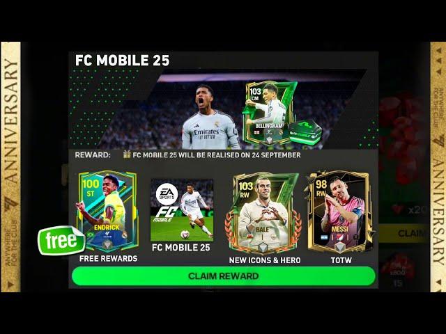 FC MOBILE 25 FREE GIFT & REALSED DATE!! FOOTBALL CENTER & ANIVERSARY EVENT IN FC MOBILE 25!