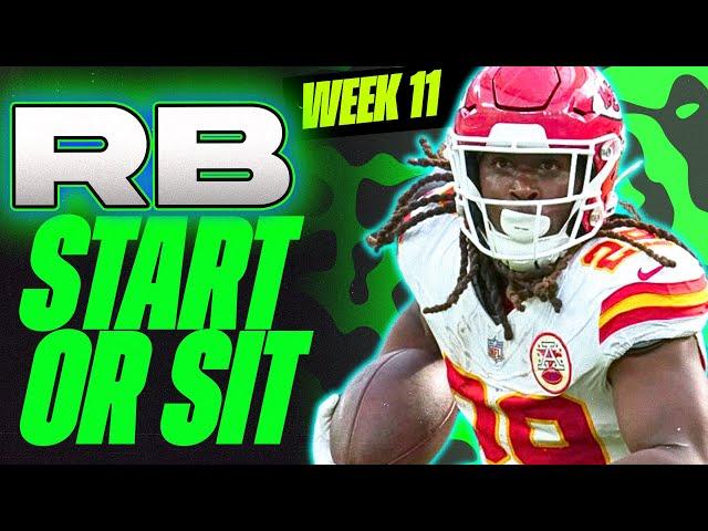  WEEK 11 RB MUST Start/Sit Analysis!  | 2024 Fantasy Football Advice