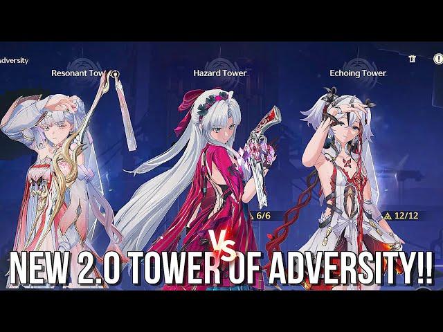 NEW 2.0 Tower of Adversity vs Carlotta Jinhsi & Camellya!!! Wuthering Waves 2.0