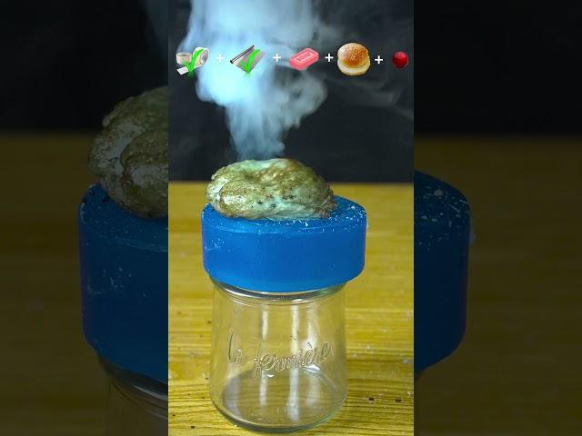 Red hot balls vs soulition tape  + aluminum foil  + soap + bread  what will happand next ? #shorts