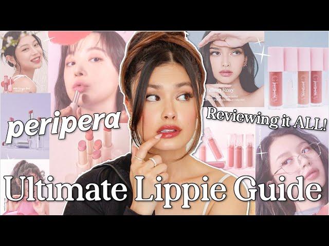 Reviewing *EVERY* Peripera Lip Product | The Ultimate Guide & Comparison + What's the BEST!