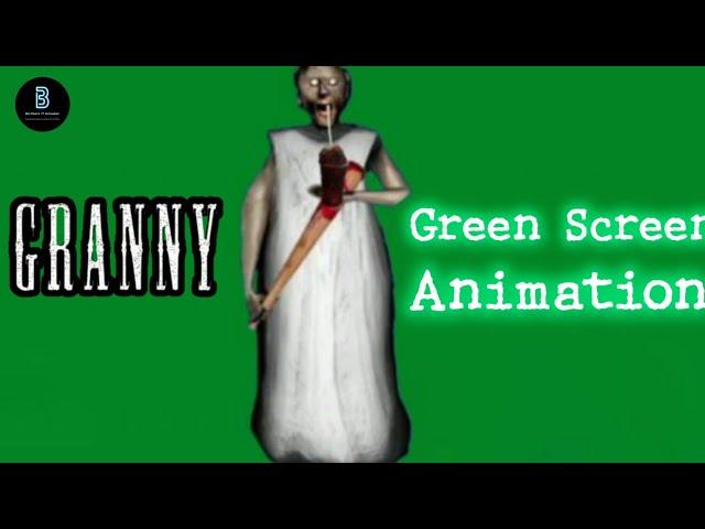 Granny Drinking Icy Drink Green Screen Animation| Granny