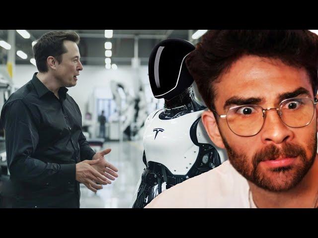 Elon Musk's Tesla Robots Are RIDICULOUS | Hasanabi reacts