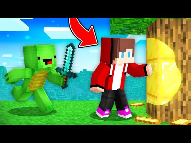 Speedrunner Having GOLD TOUCH vs Hunter : JJ vs Mikey in Minecraft Maizen!