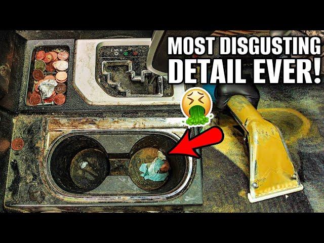 Deep Cleaning The Nastiest Work Truck EVER! Complete Disaster Detailing A Car & Restoration!