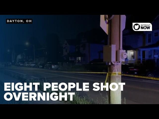 Police ask for information on an overnight shooting leaving 8 people shot