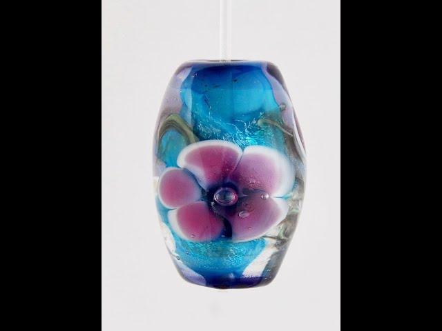 How To Make an Encased Floral Glass Bead by Marcy Lamberson