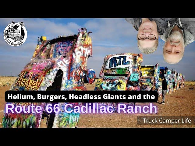 Headless Pharoahs and the Route 66 Cadillac Ranch. Let’s Go. Full Time Truck Camper Life.