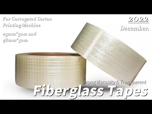 Transparent  Adhesive Fiber Glass Tape For Flexo Printing Machine Spare Parts