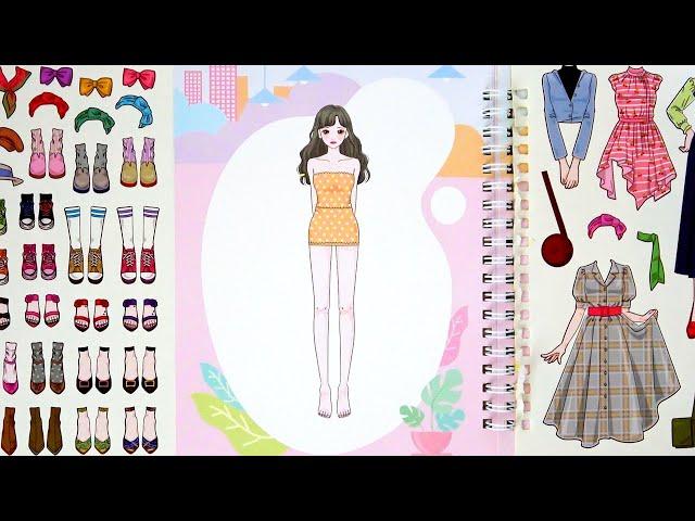 트렌디 패션 코디네이트북 소녀 옷입히기 스티커 꾸미기  | Trendy Fashion Co-ordinate Book | Sticker Book