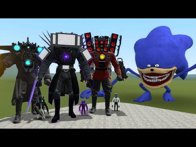 NEW THE SONIC TAPES VS TITAN TV MAN, CAMERAMAN AND SPEAKERMAN! - Skibidi Toilet In Garry's Mod