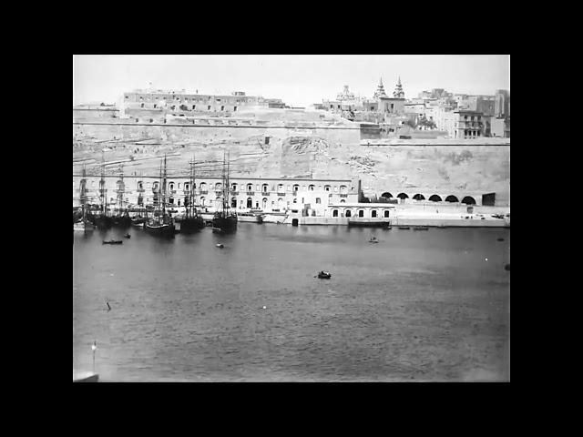 1901 - Panorama of Grand Harbour, Malta, Showing Battleships, etc. - British Mutoscope & Biograph
