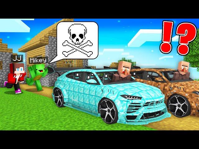 How Did Villagers Steal JJ and Mikey Cars in Minecraft? (Maizen)