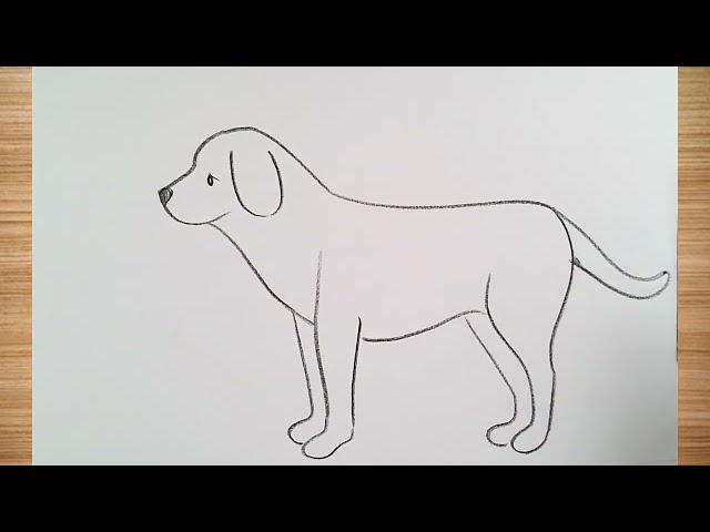 how to draw dog drawing easy step by step@DrawingTalent