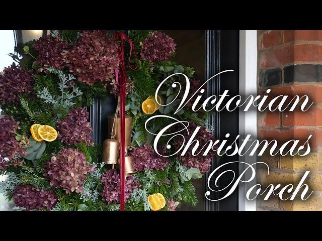 Holiday Christmas Front Porch | 2024 | Decorate with me | Natural Decor | Victorian