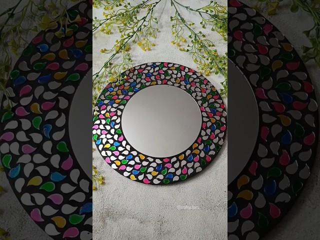 creative mirror mosaic🫶| diy wall mirror#craftideas #mirrordecor #wallmirror #diy #artandcraft